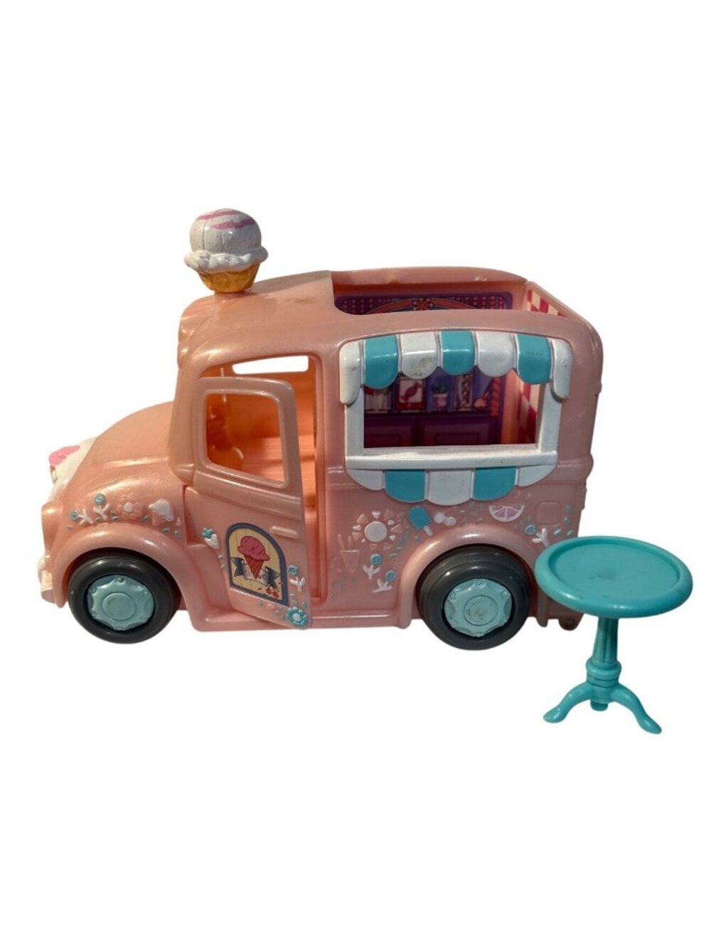 Fisher Price Sweet Streets Ice Cream Truck 2001 With Table